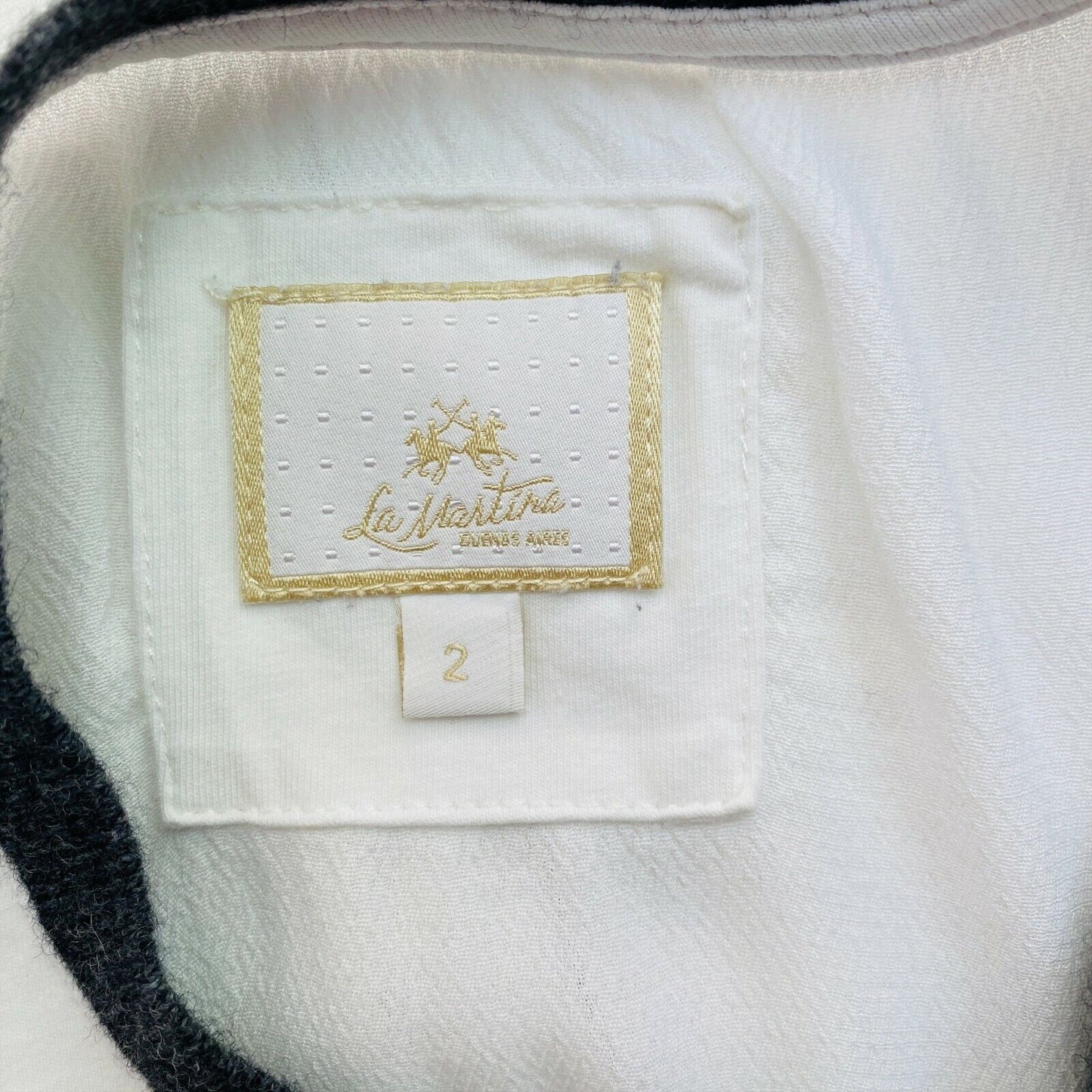 LA MARTINA White Crew Neck T Shirt Size 2 / S