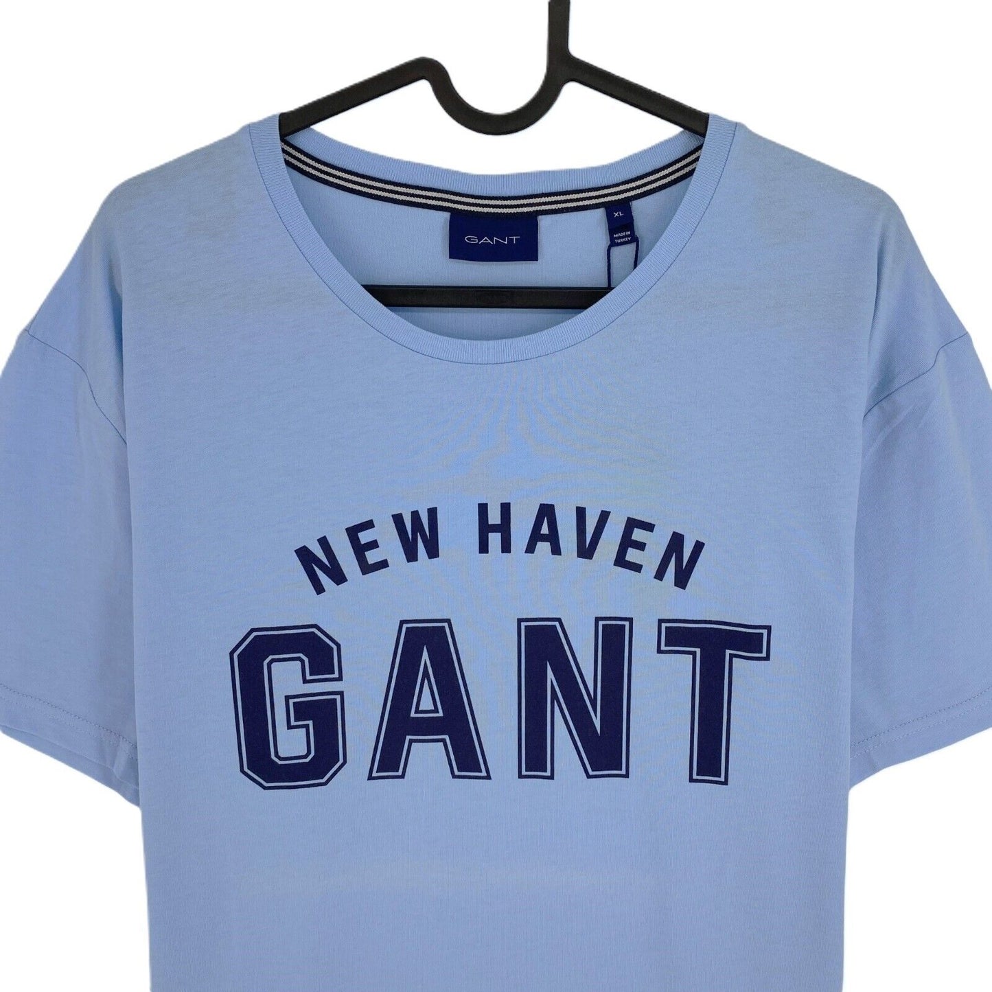 GANT Men Blue Logo Crew Neck Long Sleeves T Shirt Size XL