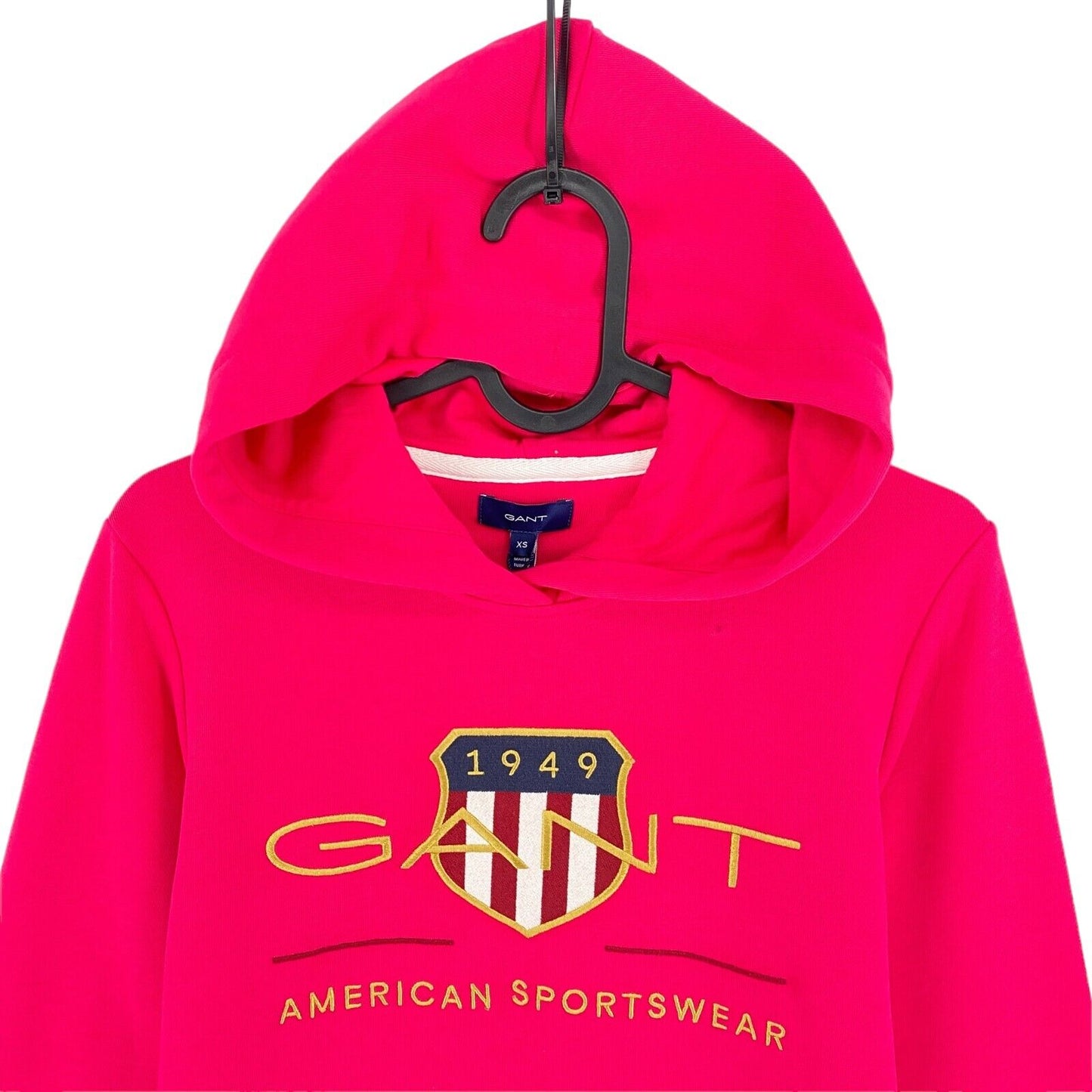 GANT Pink Archive Shield Hoodie-Kleid Größe XS