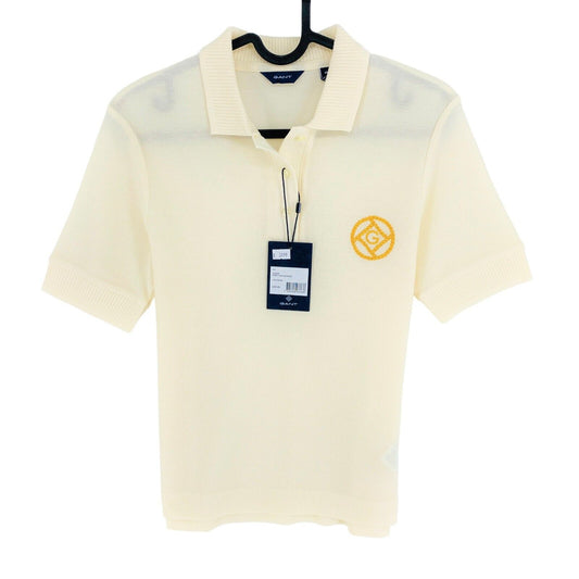 GANT Beige Rope Icon Pique Polo Shirt Size XS