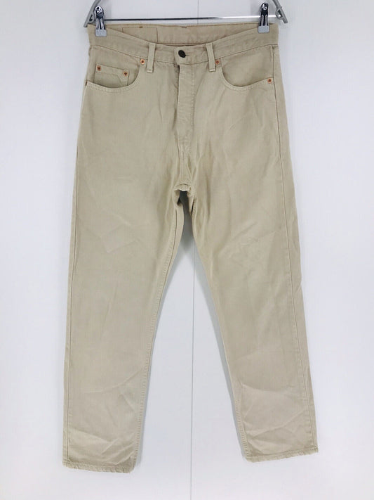 Levi's 615 02 1970s Vintage Orange Tab Beige Straight Regular Fit Jeans W32 L32