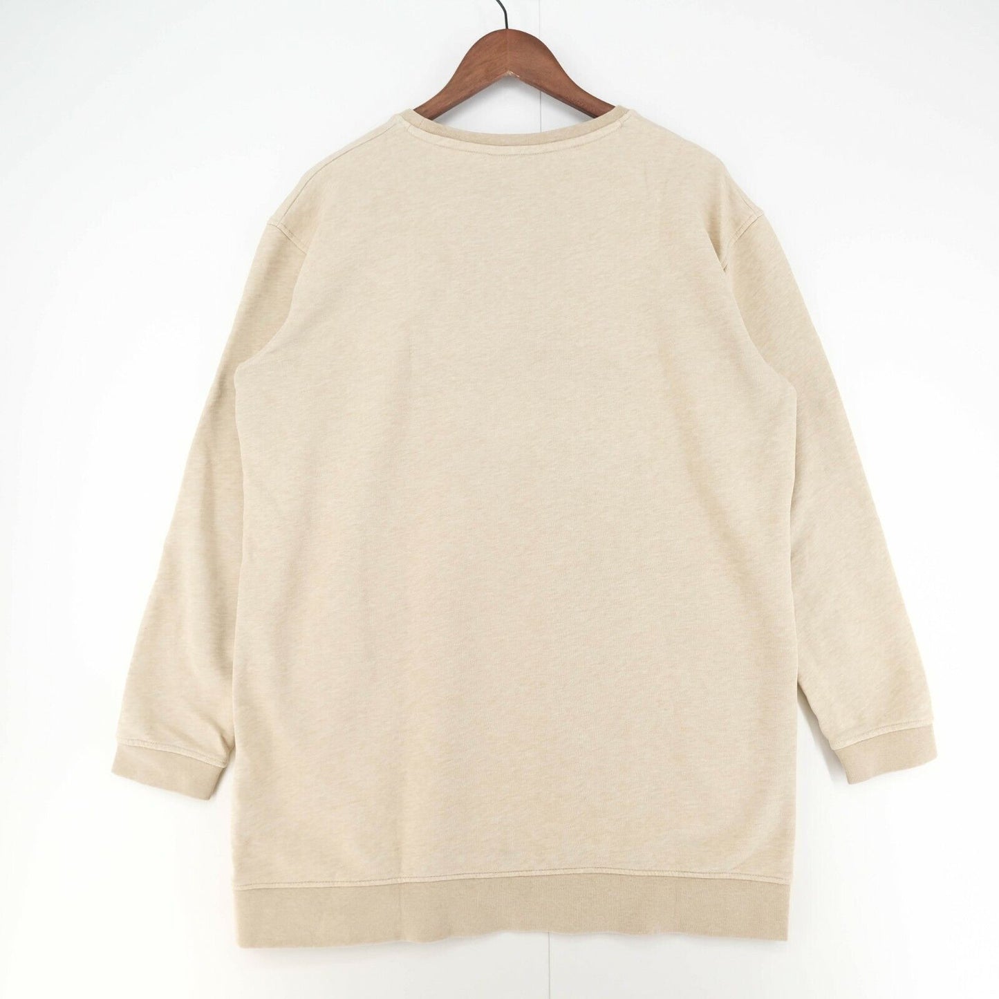 GANT Beige Crew Neck Cotton Blend Oversized Sweatshirt Jumper Sweater Size M