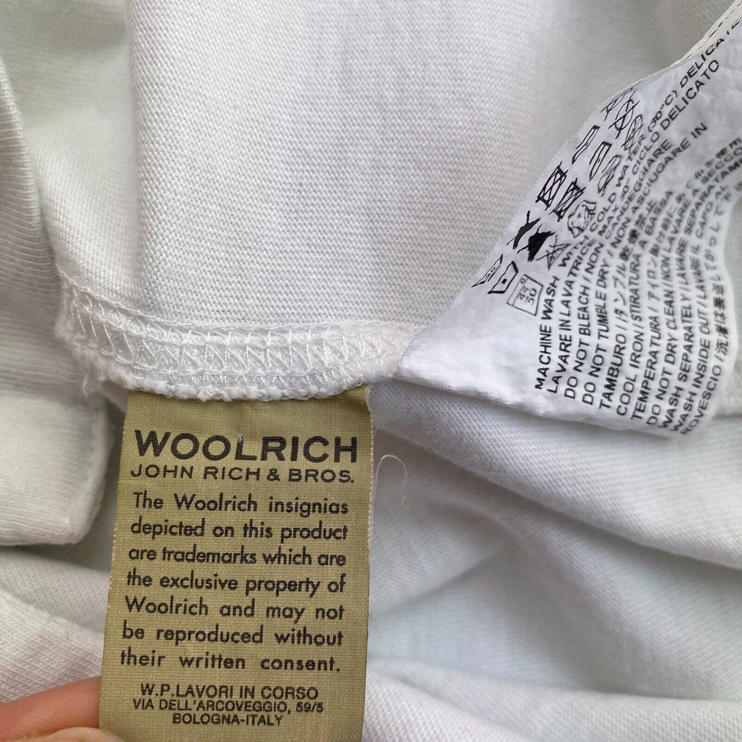 WOOLRICH White Long Sleeves Rugby Polo Sweater Jumper L