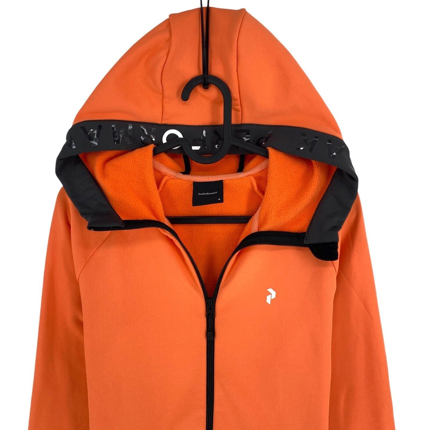 Peak Performance Women Orange Rider Full Zip Hooded Jacket Size M