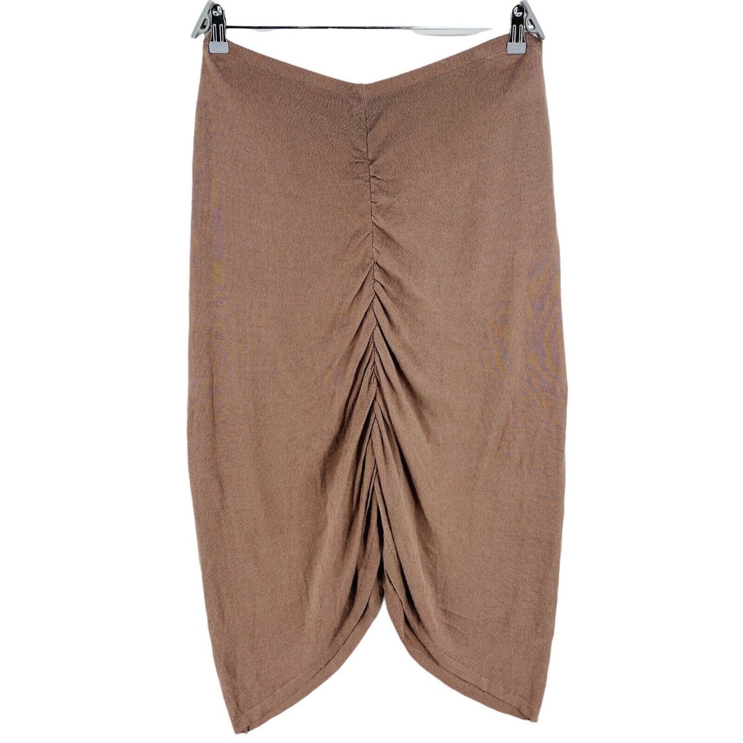 UNITED NATIONS COLORS Beige Midi Tulip Jersey Knit Skirt Size L