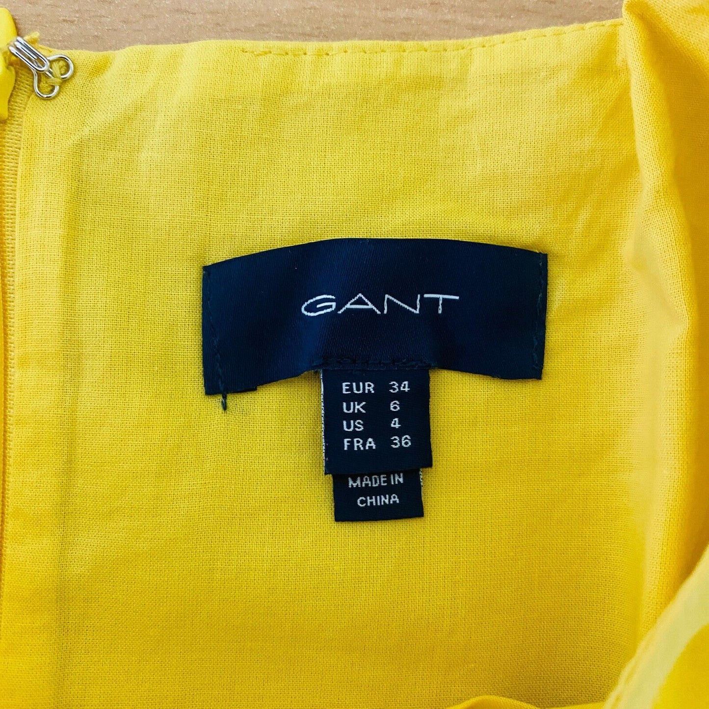 GANT Yellow Broderie Anglaise A Line Dress Size EU 34 UK 6 US 4