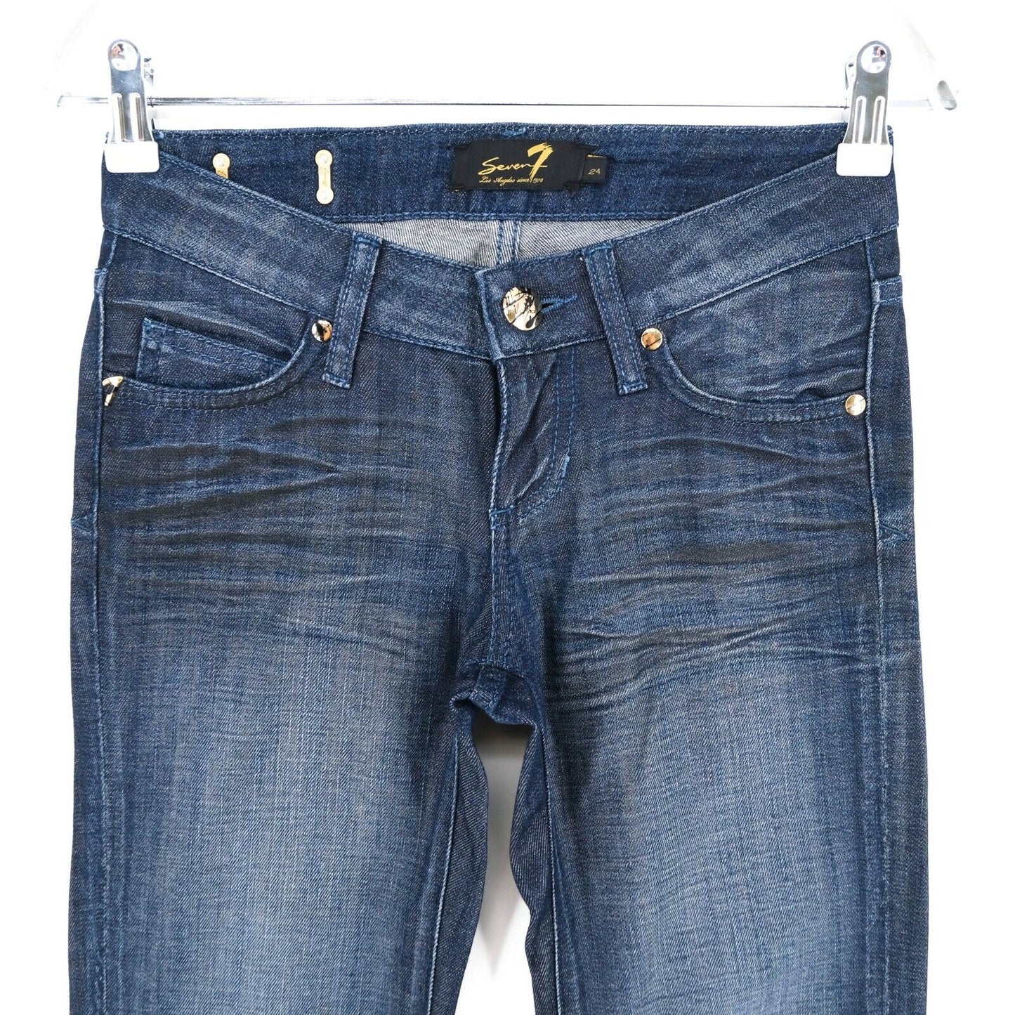 Jean en denim bleu marine Seven7 Taille 24