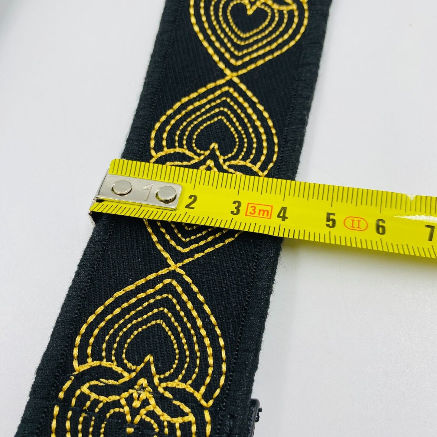 MOTIVI Women Black Embroidered Waist Belt Size 100 cm. 40 In