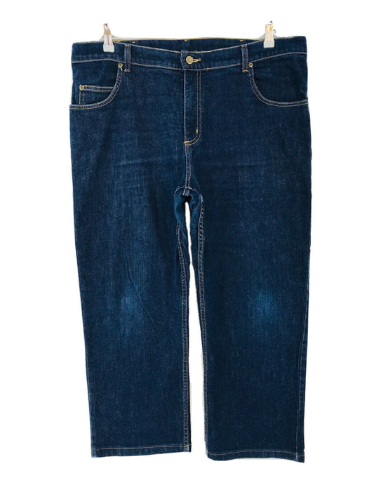 Lee BROOKLYN Dark Blue Regular Straight Fit Jeans Size W40 L28