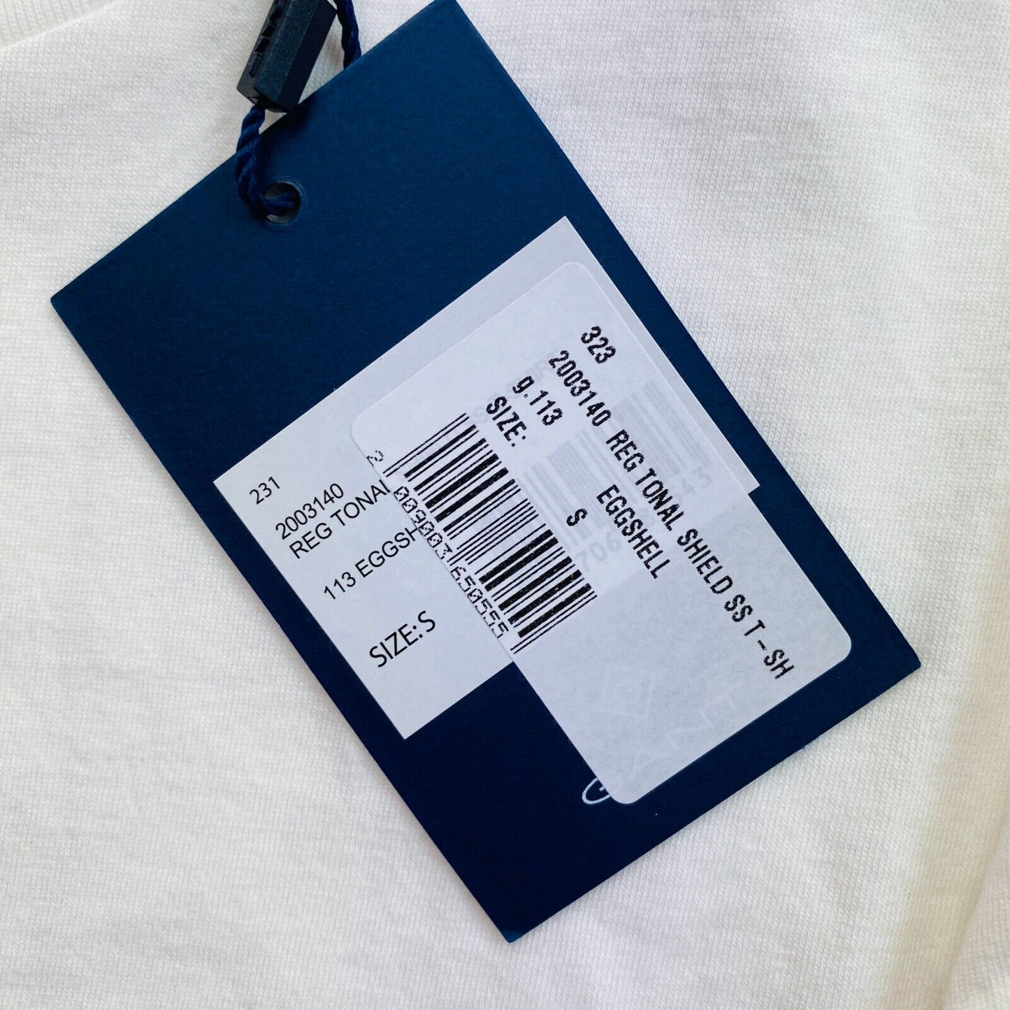 GANT White Regular Tonal Shield Crew Neck T Shirt Size S