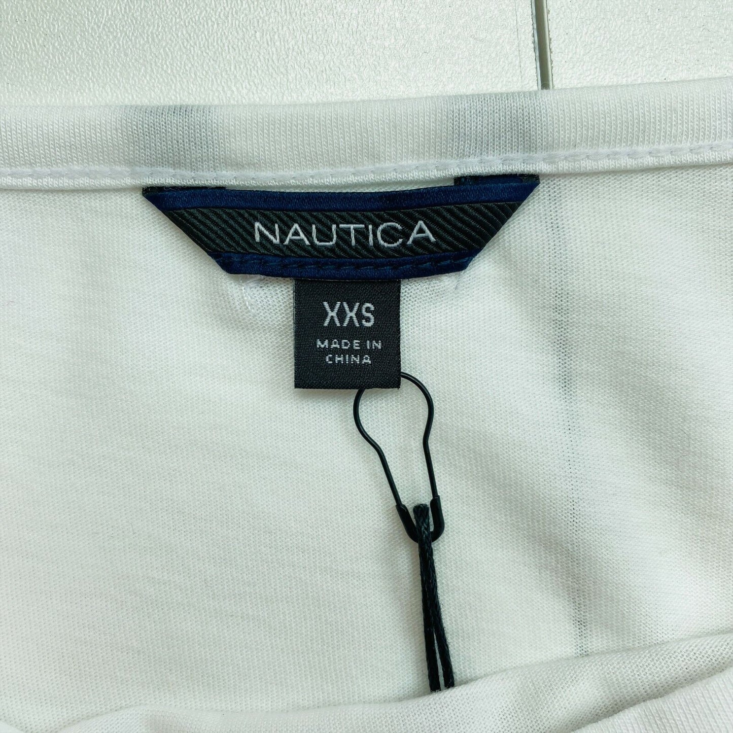 NAUTICA T-shirt blanc à manches courtes et col rond Taille 2XS