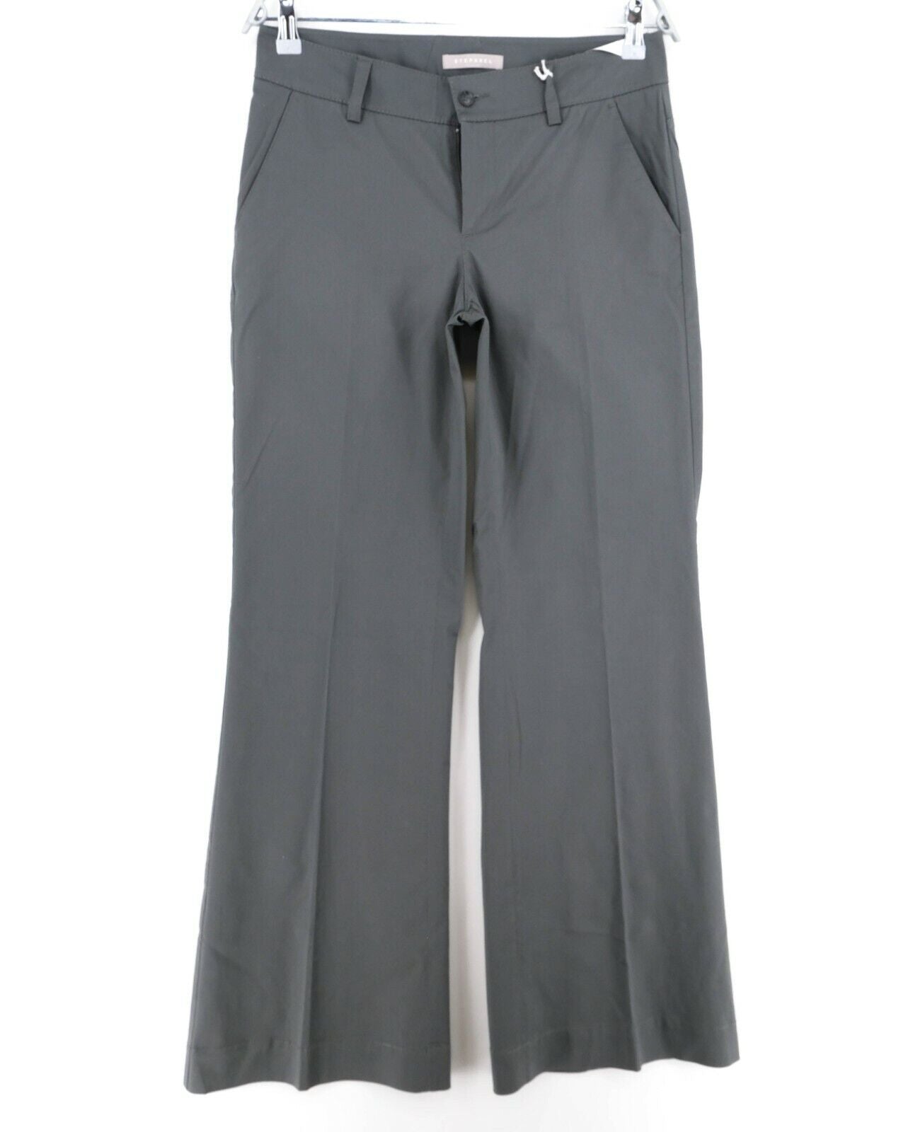 STEFANEL Dark Grey Flared Wide Legs Pants Trousers Size EU 36 UK 8 US 6