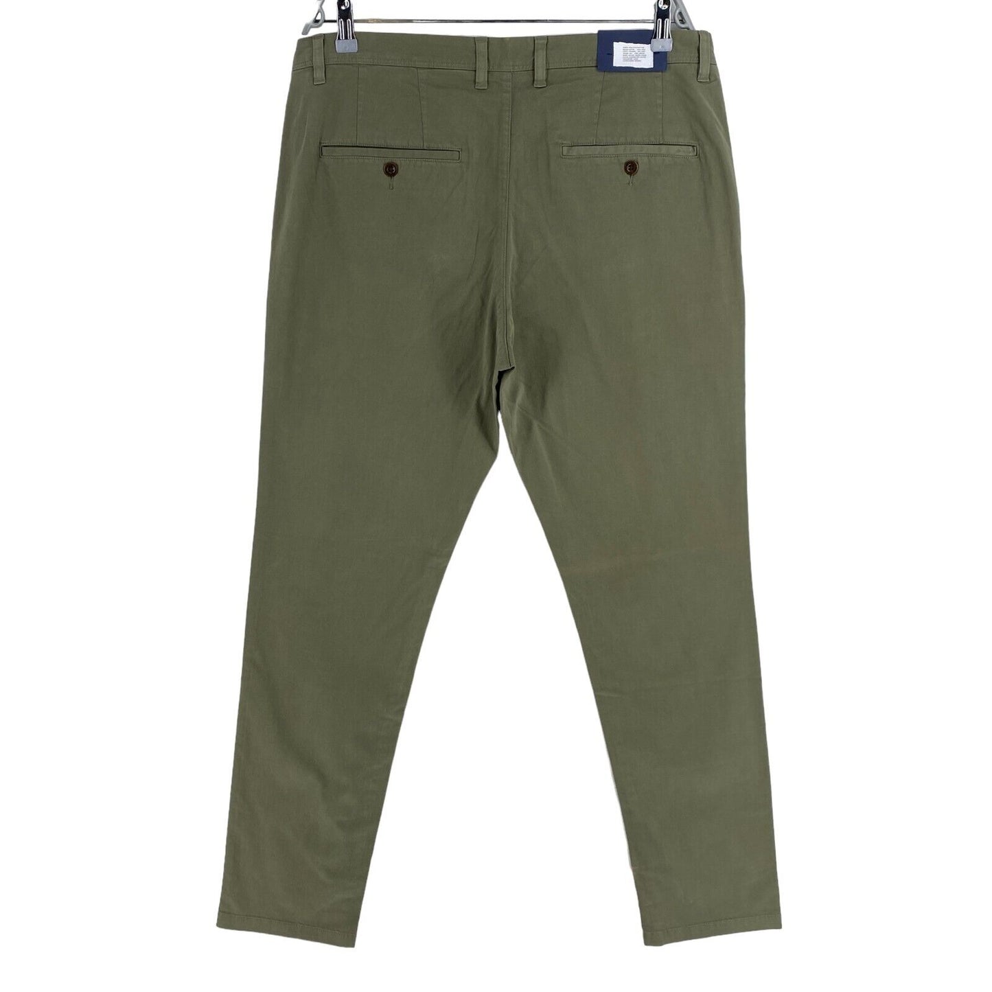 GANT Green Slim Satin Chino Pants Trousers Size W35 L34