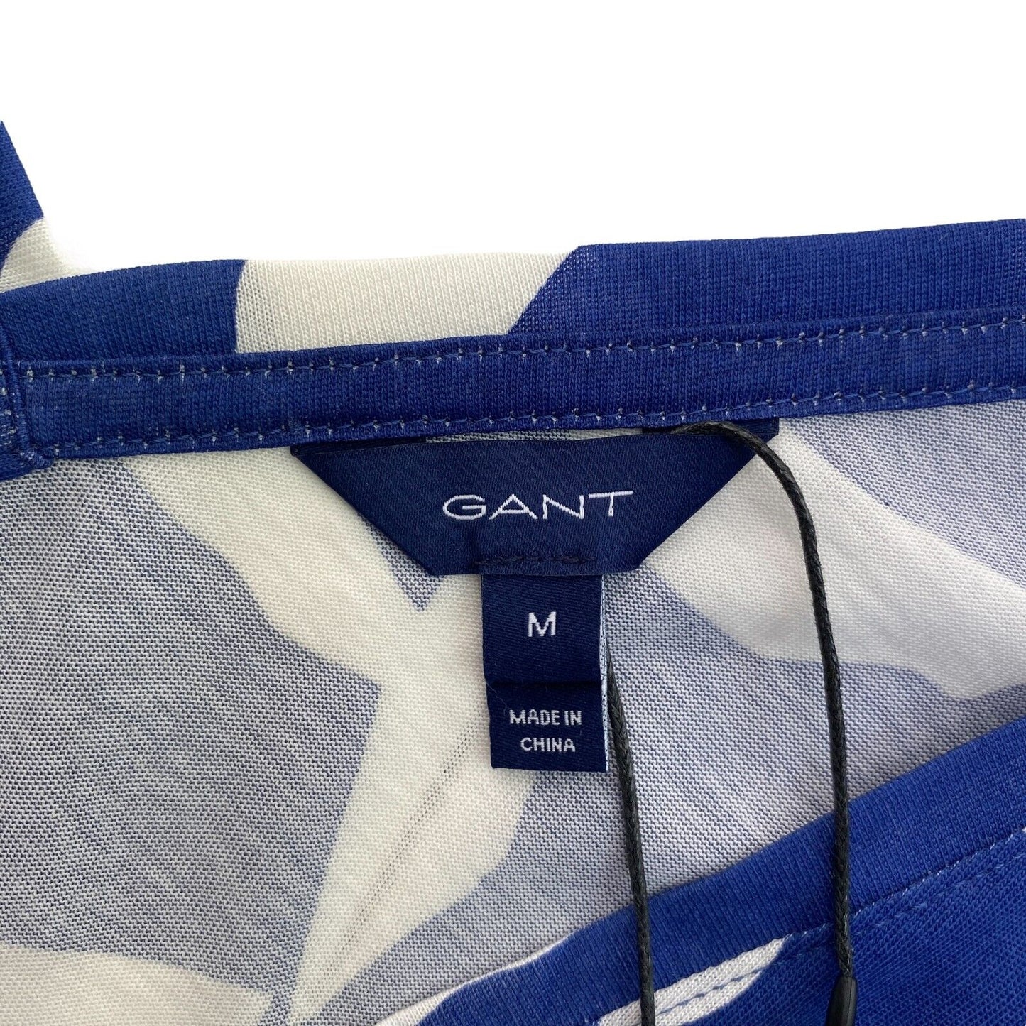 GANT Blue Cresent Bloom Robe longue en jersey à manches courtes Taille M