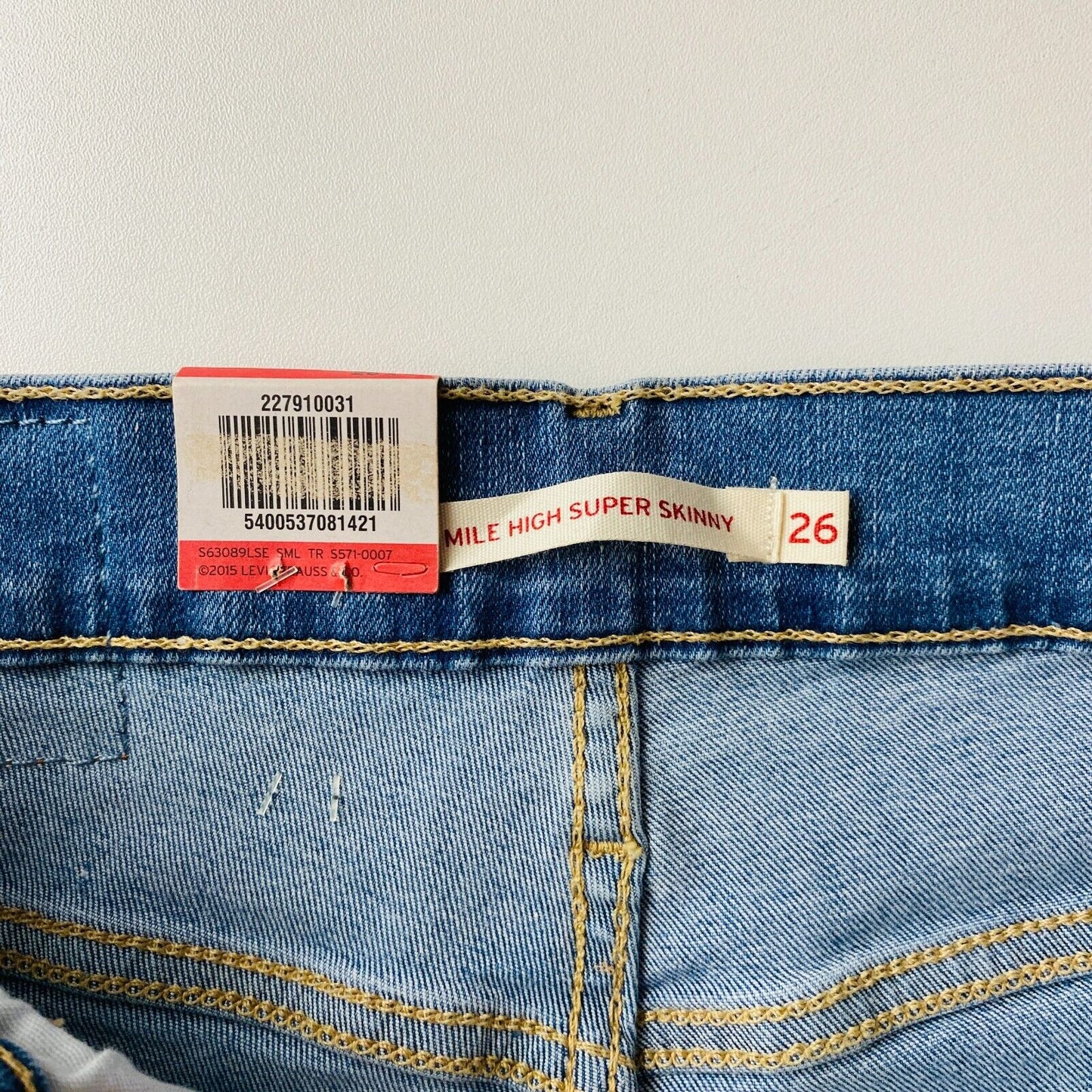 Levi's Women Blue Mile High Rise Super Skinny Fit Jeans W26 L30