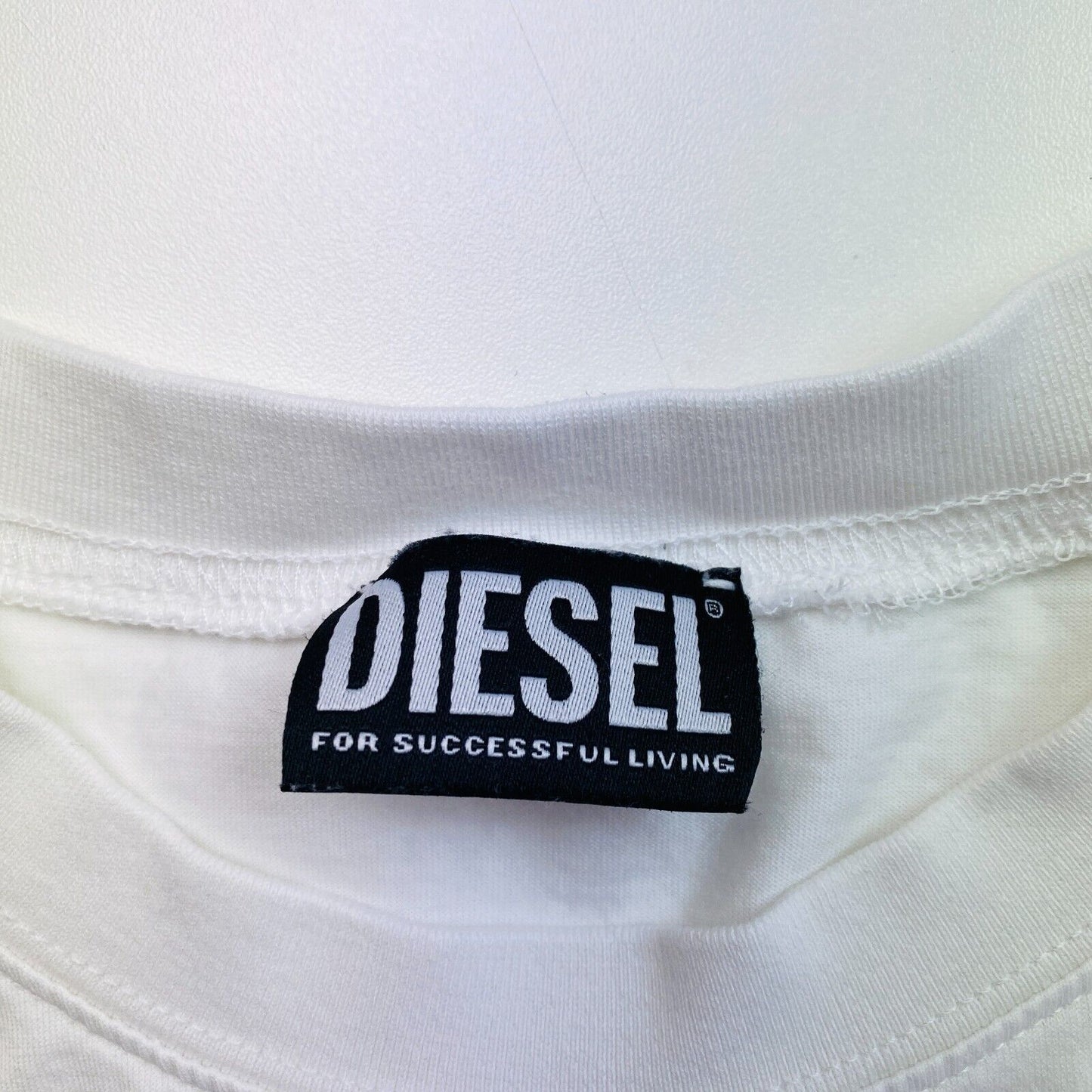 DIESEL Men White T-SHARP Crew Neck Short Sleeves T Shirt Size XS