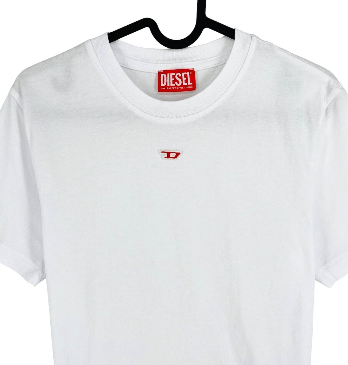 DIESEL Men White T-DIEGOR-D Crew Neck T Shirt Size S