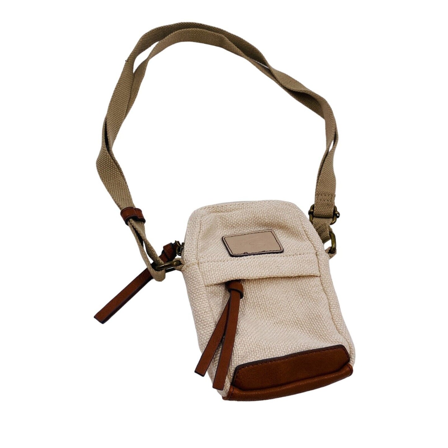 Camel Active Beige Hemp Small Crossbody Shoulder Bag