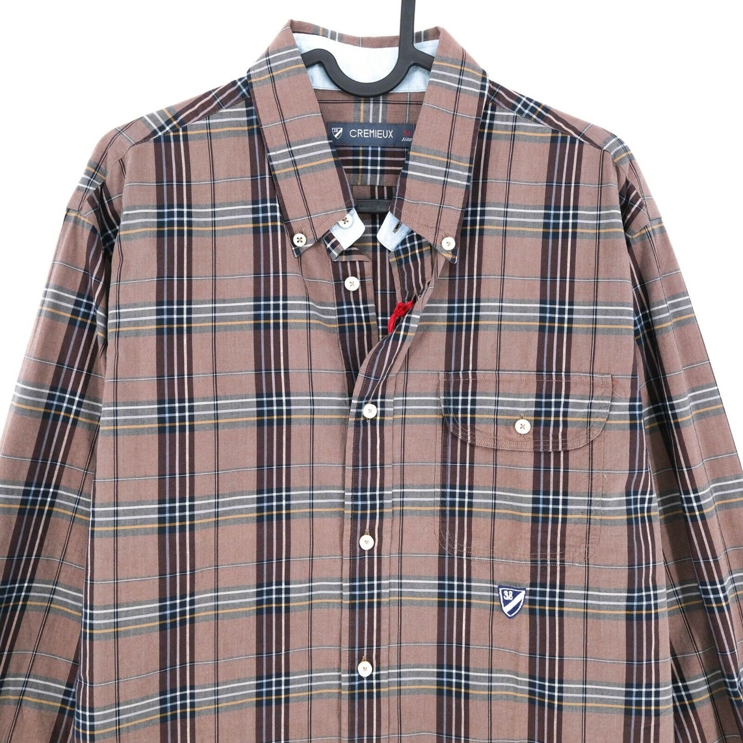 Daniel Cremieux Brown Check New Castle Shirt Size M