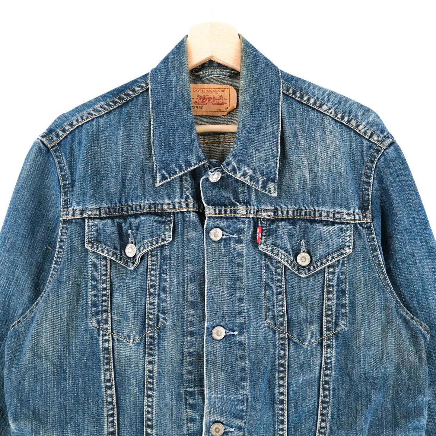 Levi’s 72550 Blue Vintage Denim Jeans Trucker Jacket Size M