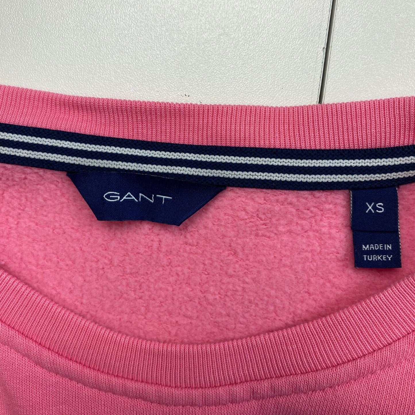 GANT Pink Logo Crew Neck Sweater Pullover Size XS