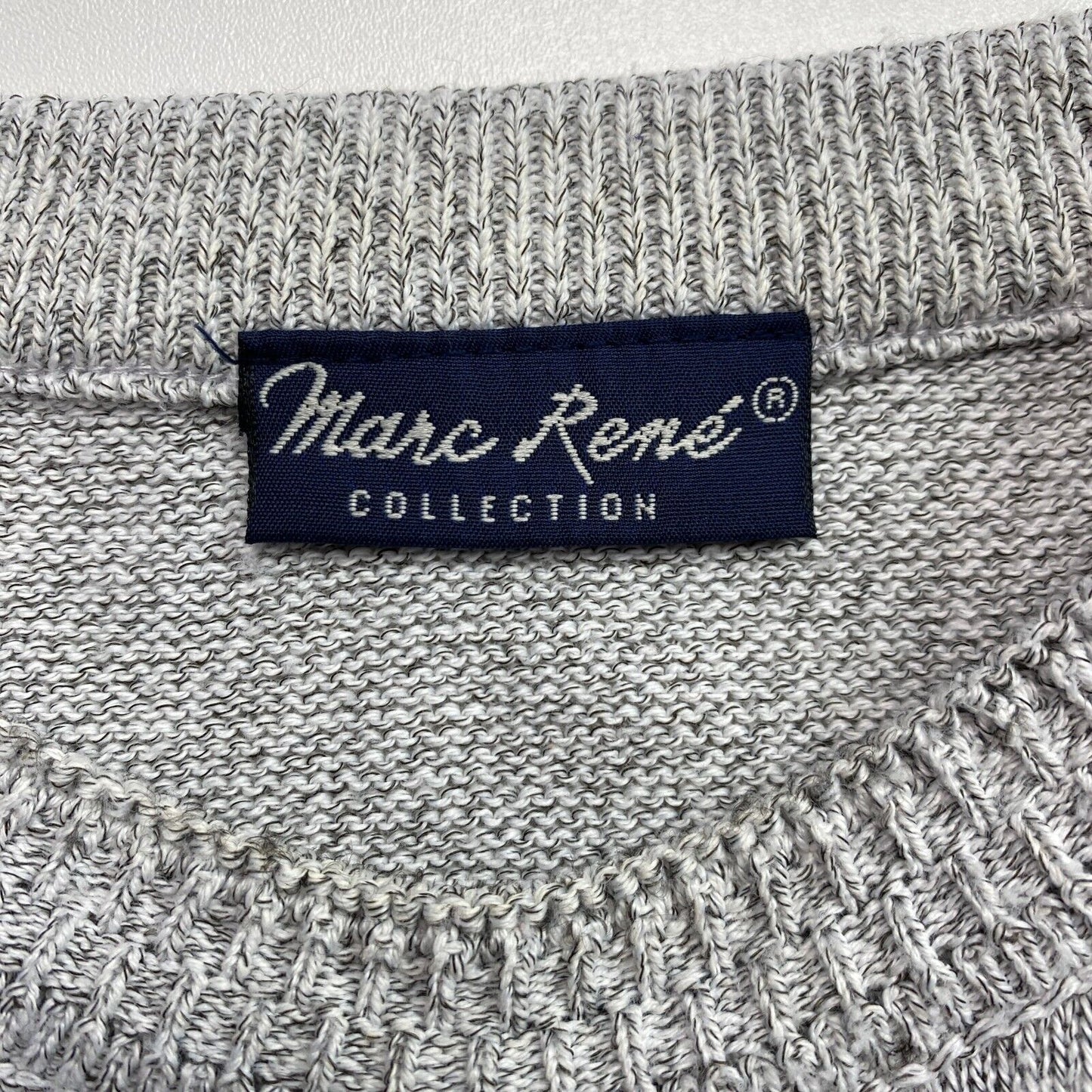 Cosby Vintage Retro 90s MARC RENE Grey Sweater Pullover Size EU 52 UK/US 42