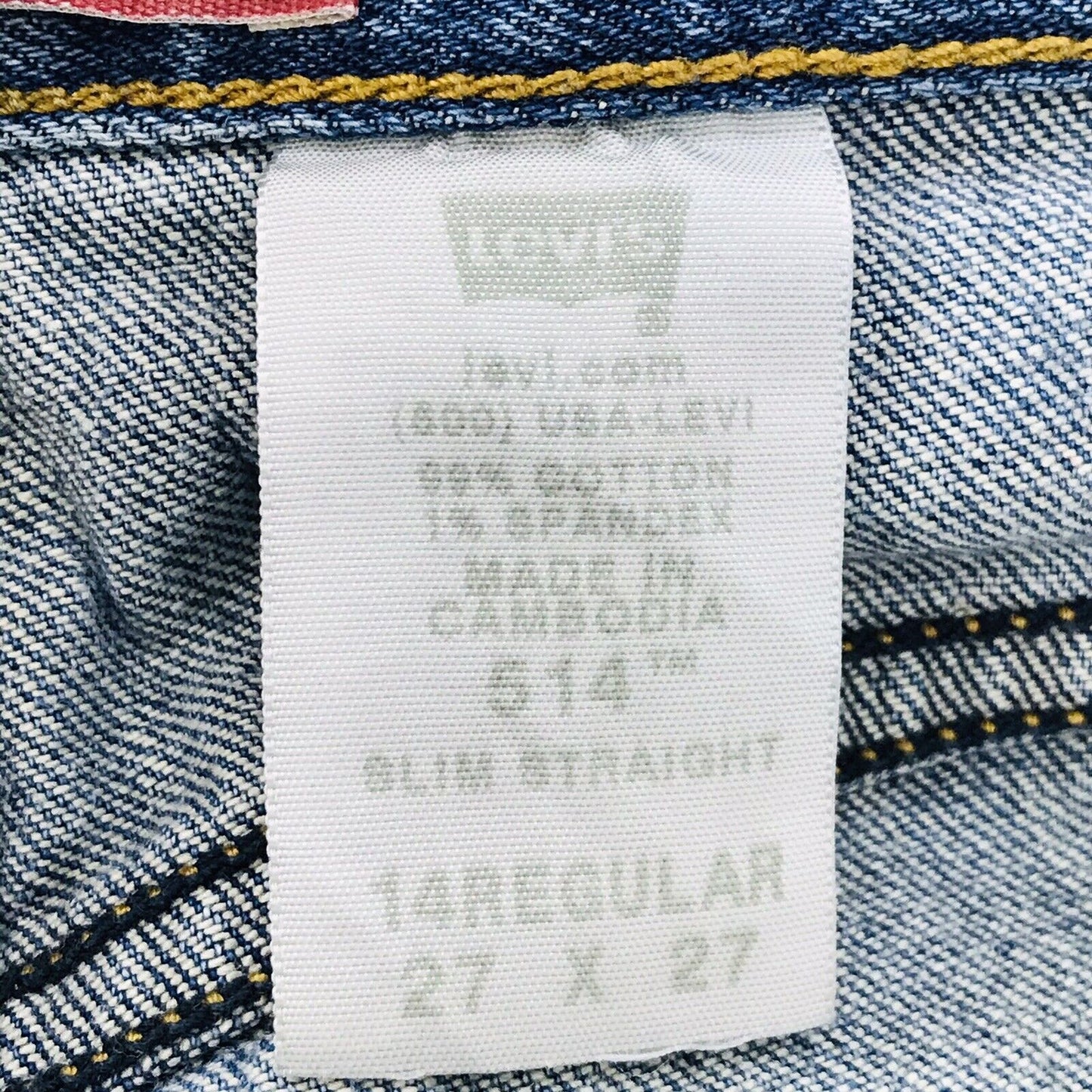 vintage Levi’s 514 Bleu Slim Straight Fit Jeans 14 Reg / W27 L28