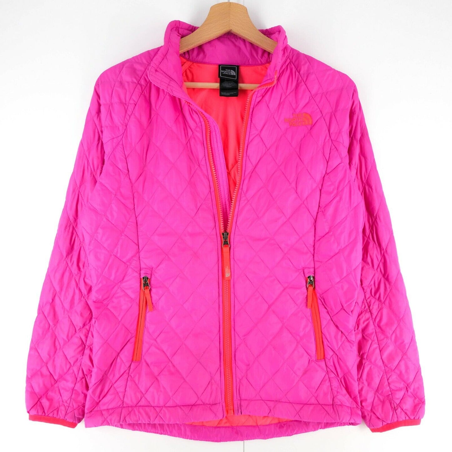 The North Face Girl's Pink Quilted Padded Jacket Size L 14-16 Years