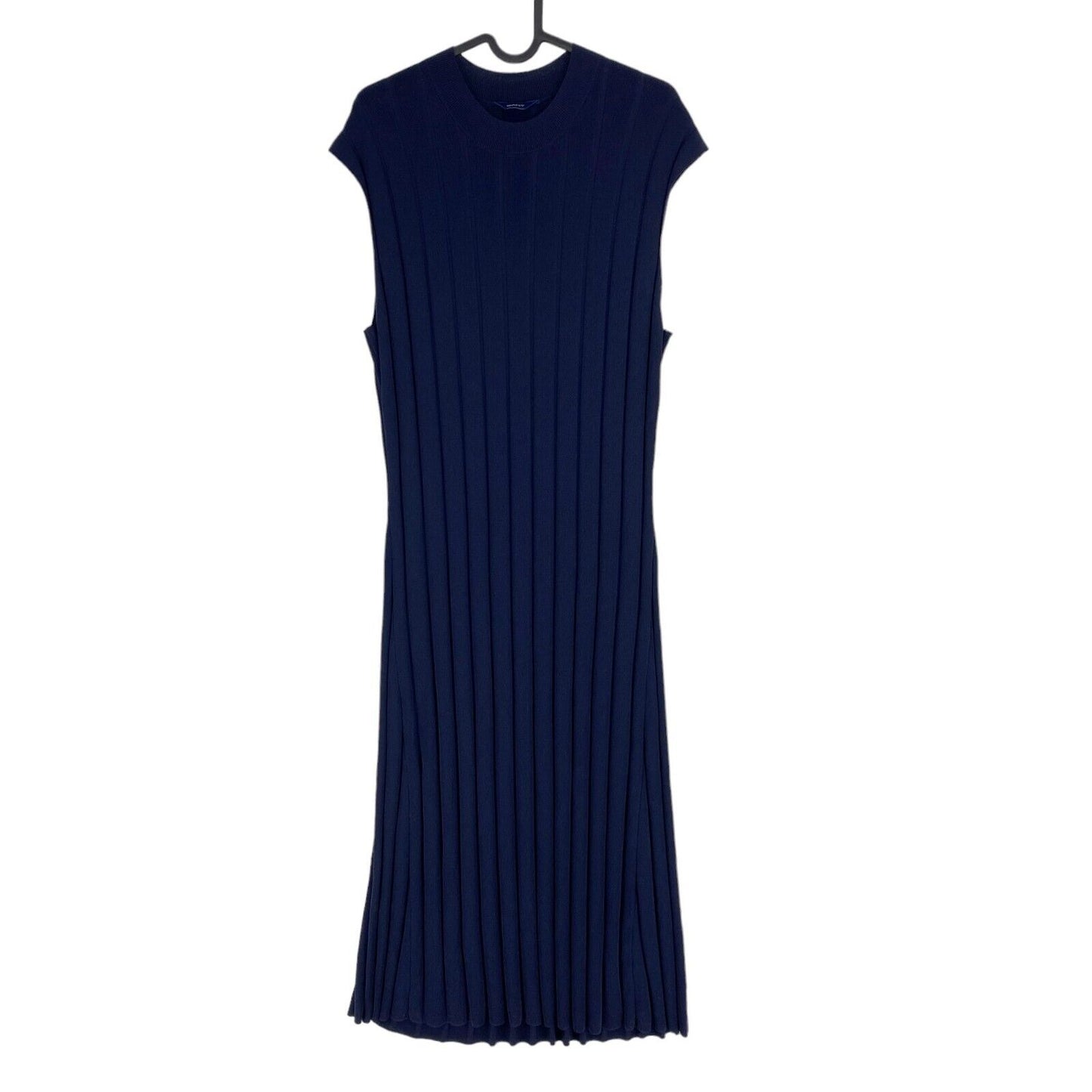 GANT Women Navy Blue Rib Knit Sleeveless Dress Size L