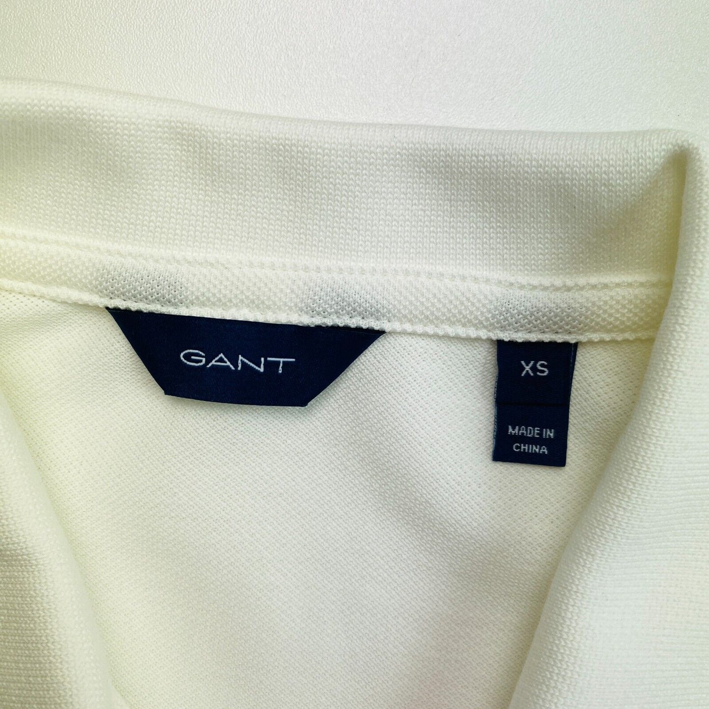 GANT Polo piqué à manches courtes blanc Icon G taille XS