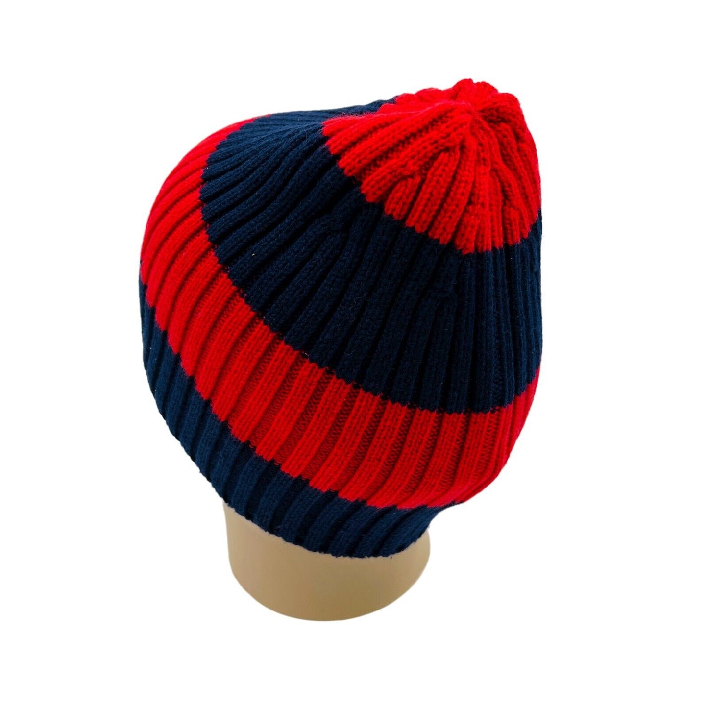 GANT Unisex Red & Blue Cotton Blend Beanie Hat One Size