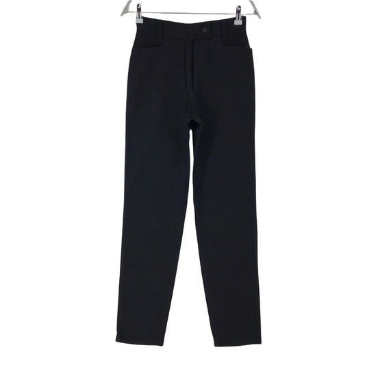 BLANC BLEU Women Black Regular Straight Fit Trousers Size 36 W25