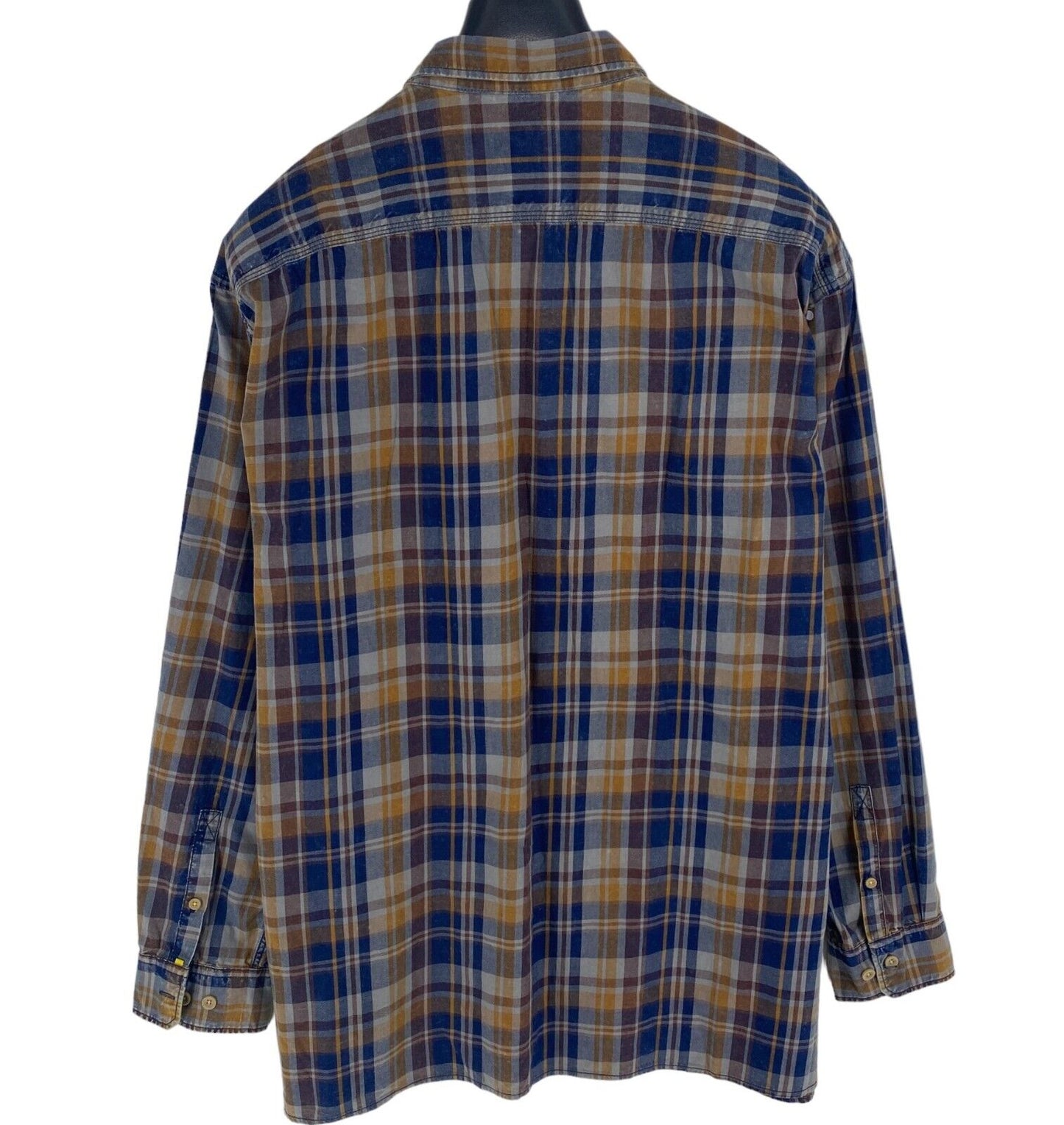 CAMEL ACTIVE Men Blue Plaid Regular Fit Long Sleeve Shirt Size 4XL