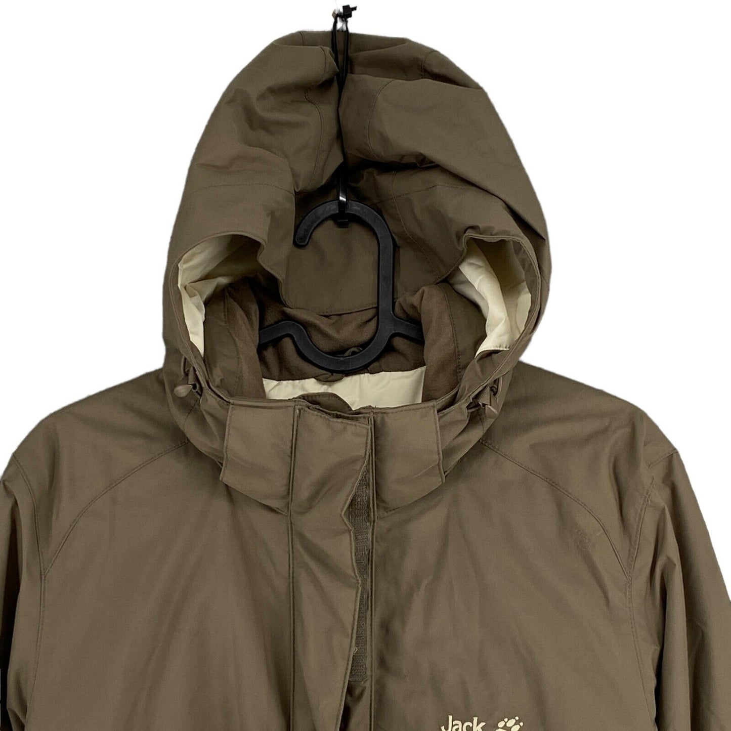 Jack Wolfskin Texapore Hellbraun Kapuzenjacke Mantel Größe M