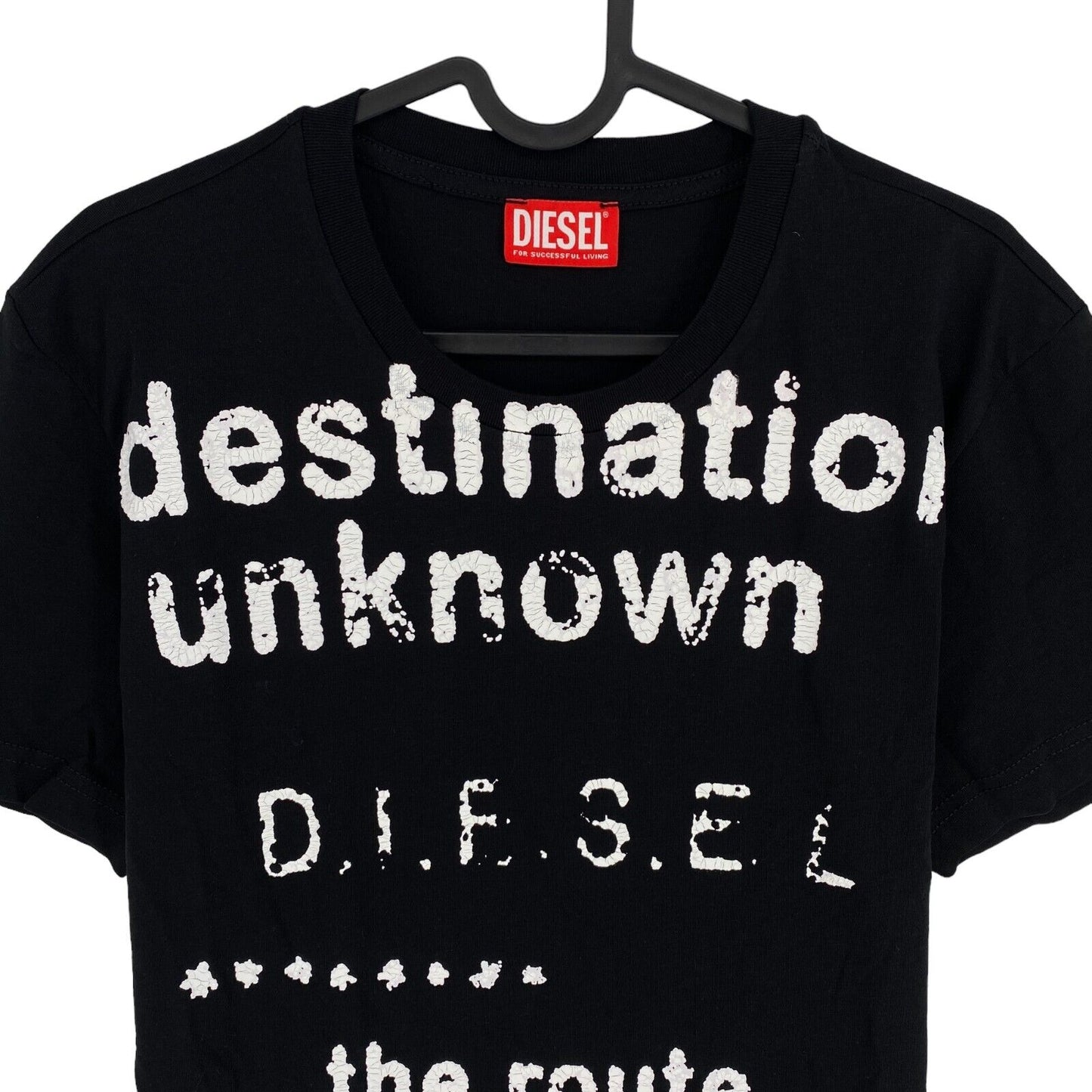 DIESEL Men Black T-DIEGOR-K63 Crew Neck Short Sleeves T Shirt Size M