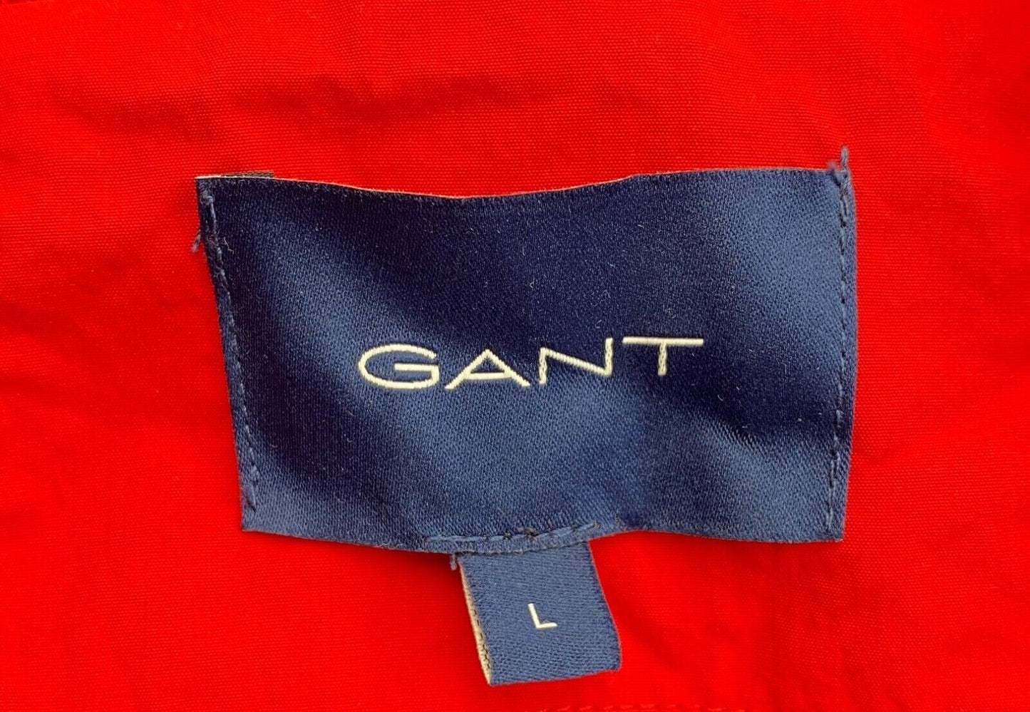 GANT Men Navy Blue Retro Shield Block Hooded Jacket Coat Size L