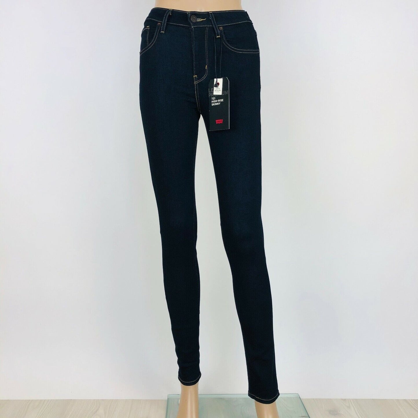 Levi‘s 721 Women's Teens Girl's Dark Blue High Rise Skinny Stretch Jeans W24 L30