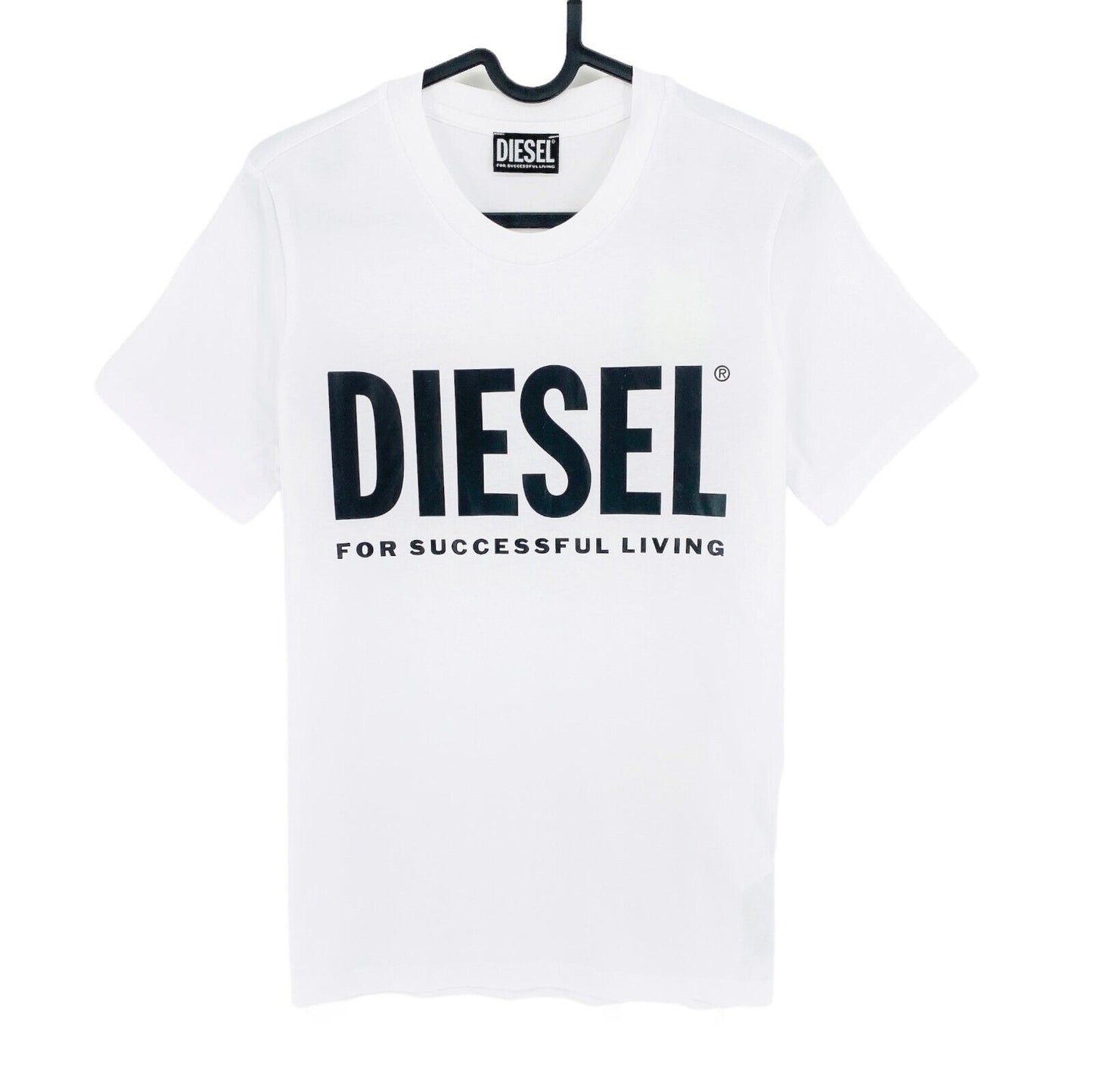 Diesel White Crew Neck Sily Ecologo T Shirt Size 2XS XS S