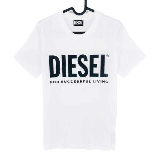 Diesel, weißes T-Shirt mit Rundhalsausschnitt, Sily Ecologo, Größe 2XS, XS, S