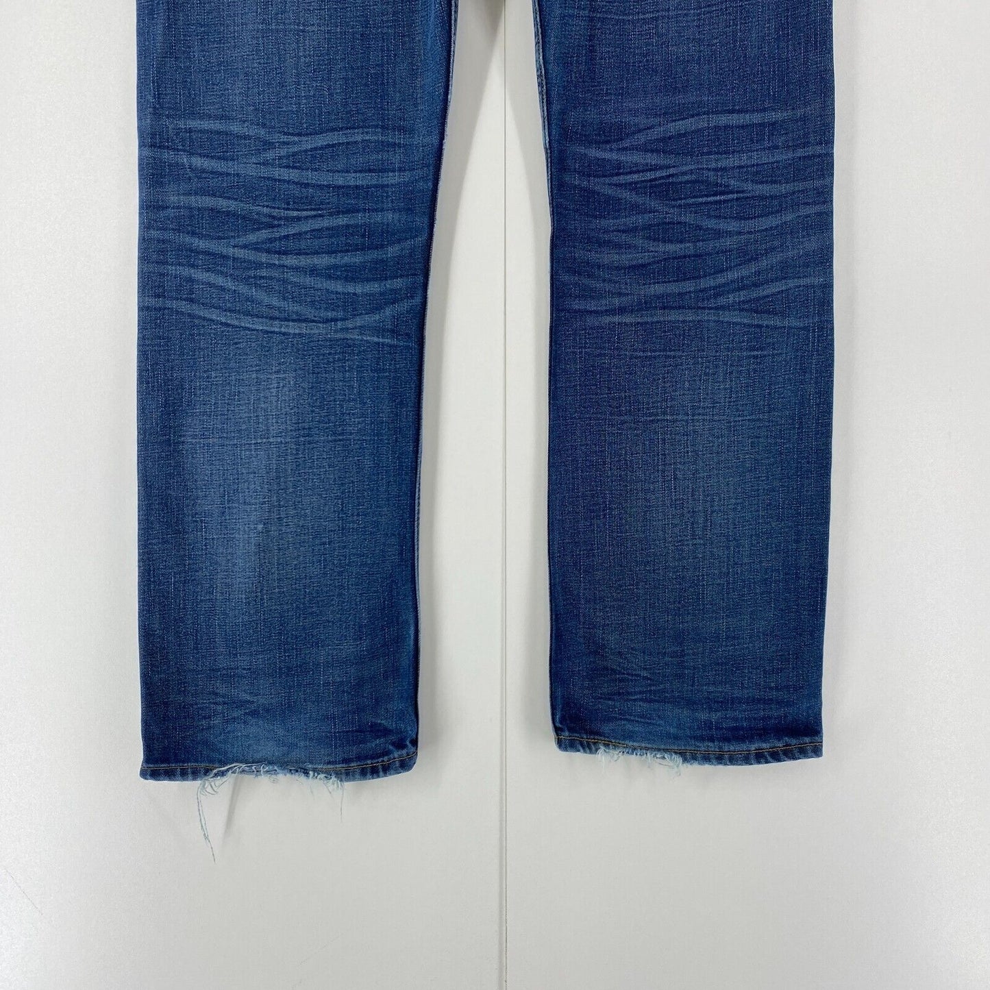 Levi's 506 Blue Regular Standard Straight Fit Distressed Jeans W38 L32