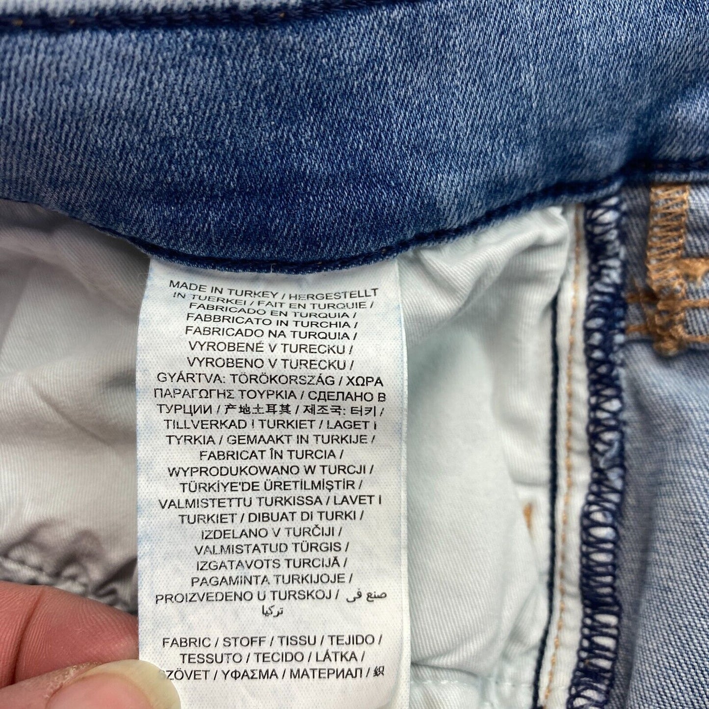 GANT NELLA Damen Hellblaue Röhrenjeans Größe S