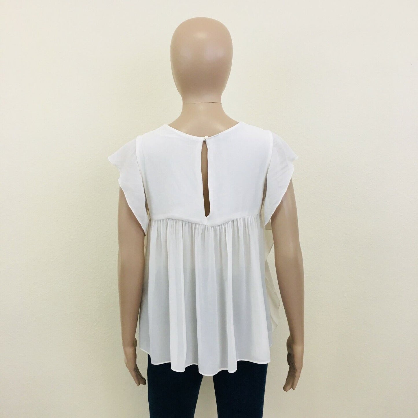 ZARA Milk White Blouse Shirt Top Size XS M