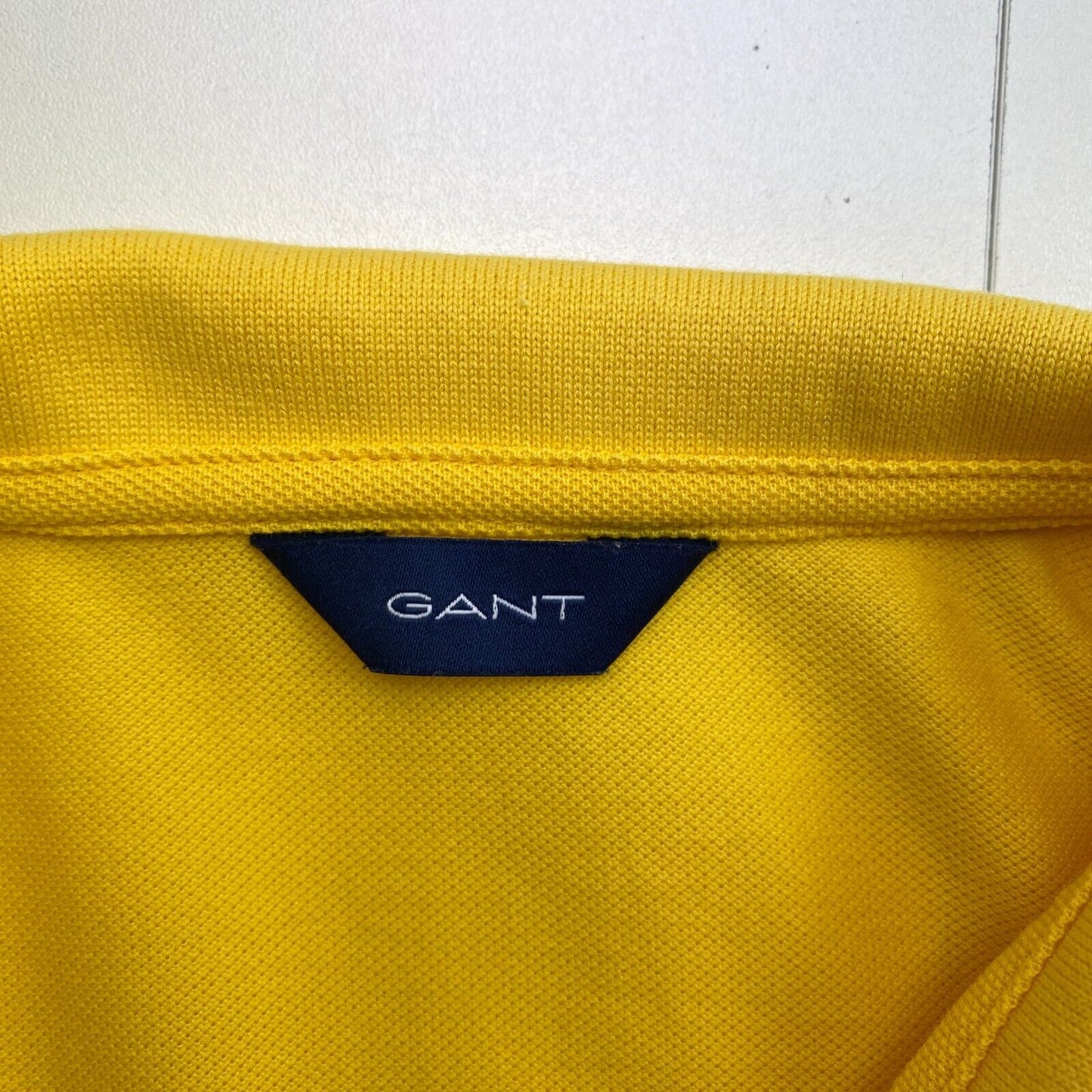 GANT Women Yellow Original Pique Short Sleeves Polo Shirt Size M