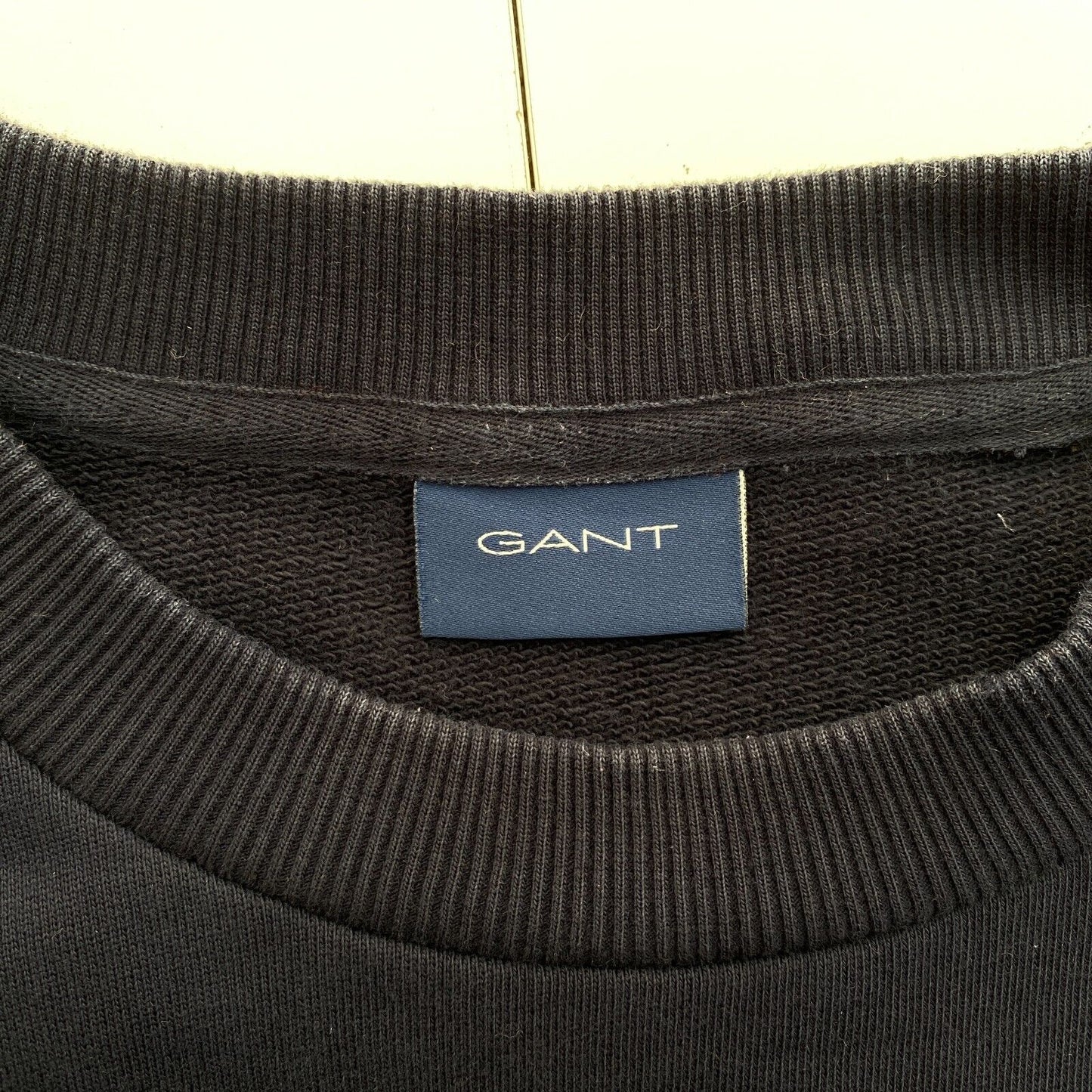 GANT Men Navy Blue Tonal Archive Shield Crew Neck Sweater Jumper Size M