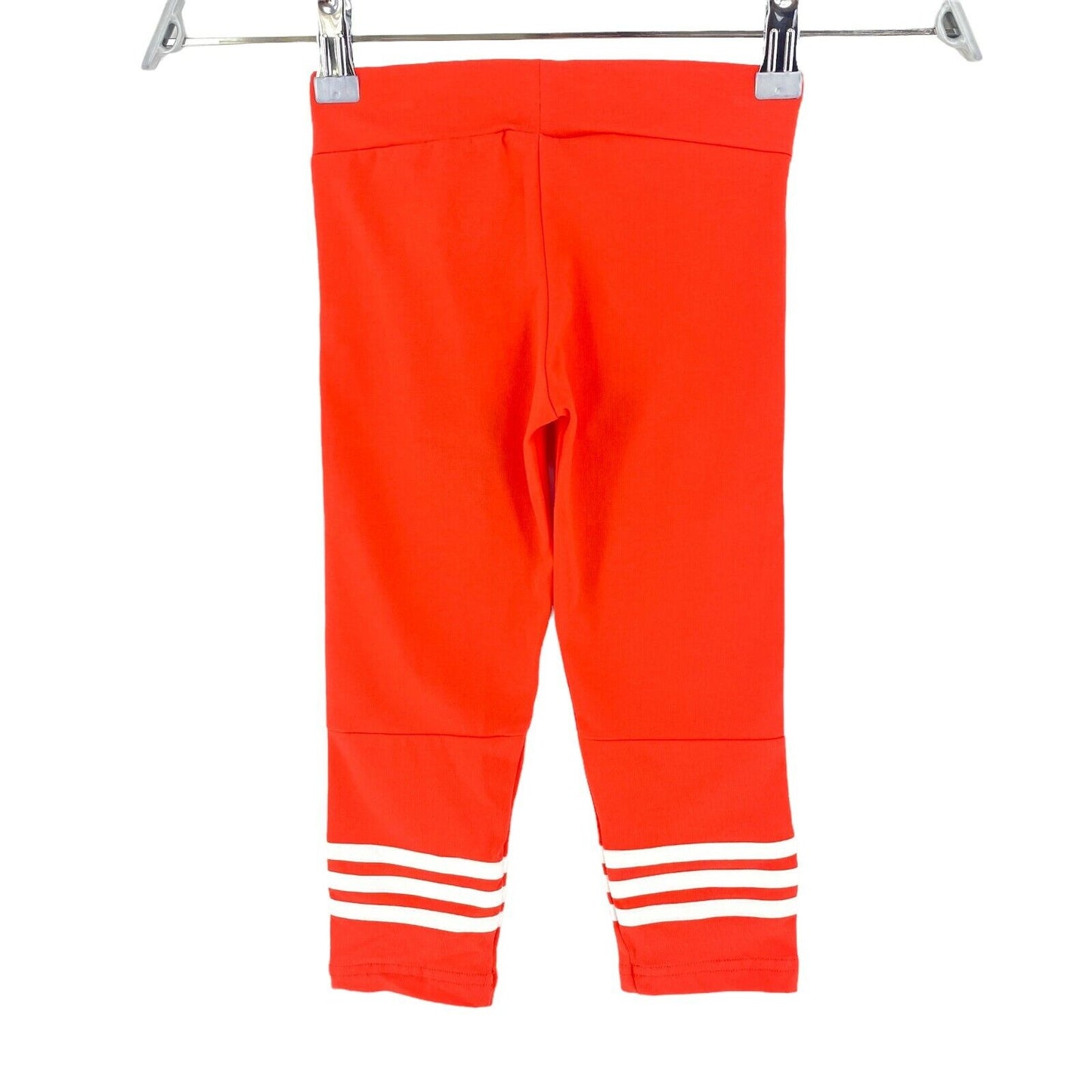 Adidas Girls Orange Comfort Tight Leggings Size 5 - 6 Years