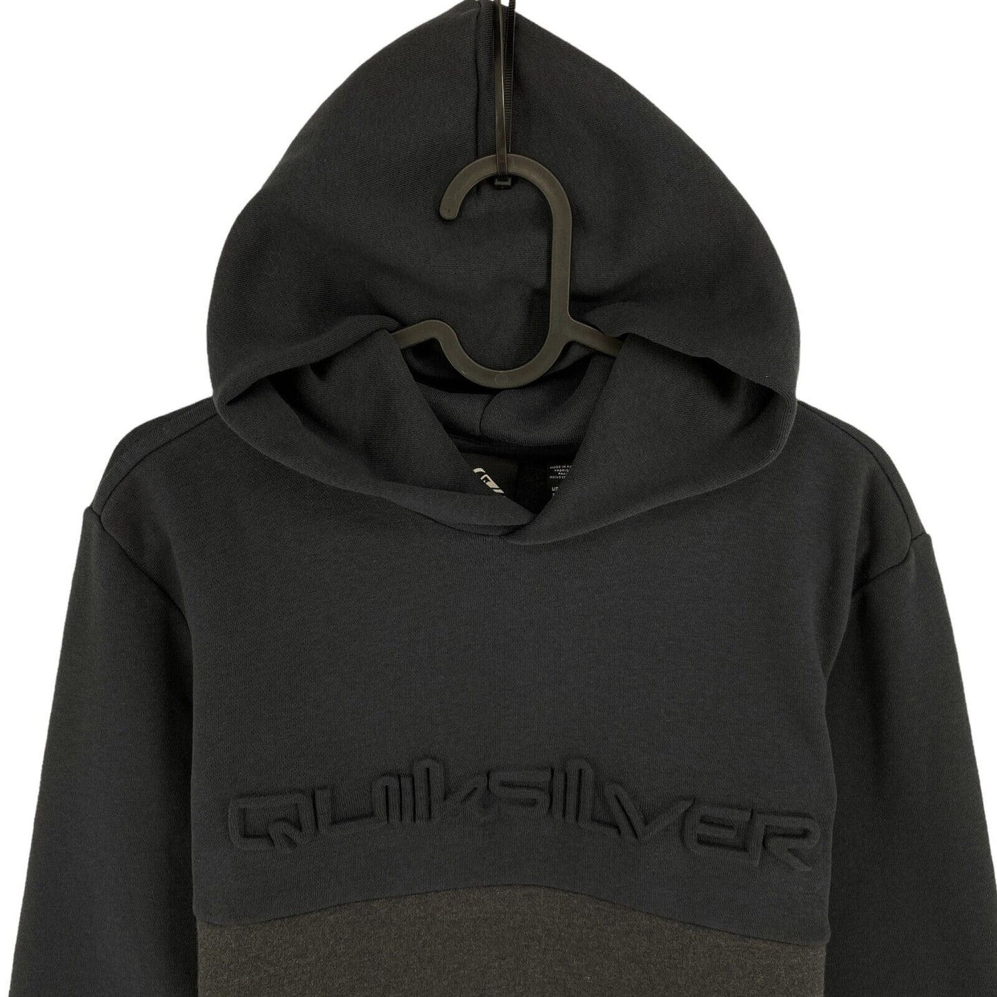 QUIKSILVER Bleu Marine &amp; Gris Logo Sweat à capuche Pull Taille M