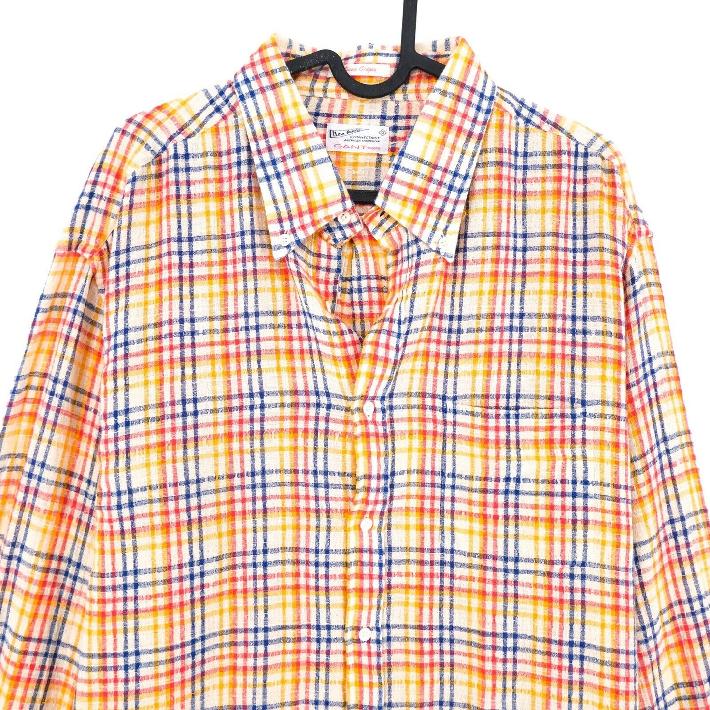 GANT Coloured Linen Crepes Check Shirt Size M L XL 2XL