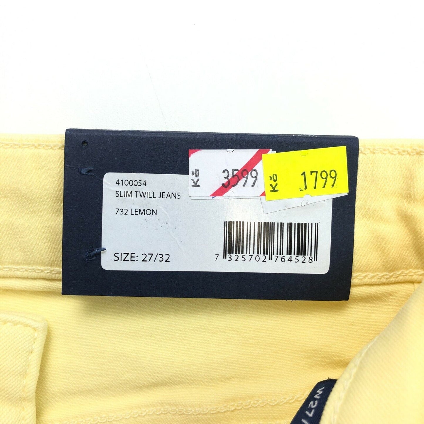 GANT Yellow Slim Twill Tapered Jeans Size W27 L32