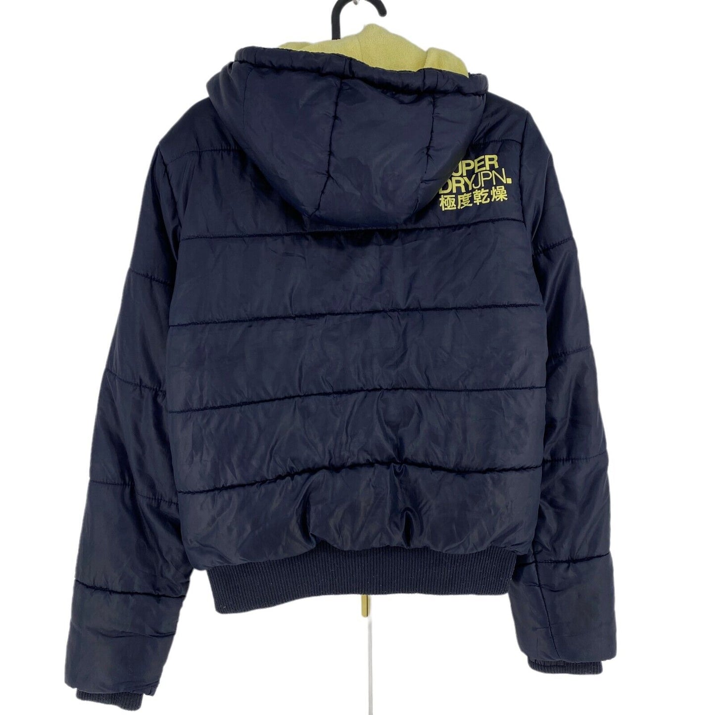 SUPERDRY Sport TRACK+FIELD Navy Blue Hooded Padded Puffer Jacket Coat Size M