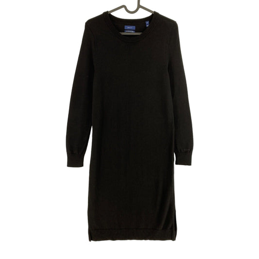 GANT Black Wool Crew Neck Jumper Dress Size XS